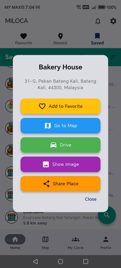 Miloca App Screenshot 2